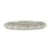 Image 4 : Antique Platinum 2.6mm Detailed Textured Work Eternity Stackable Band Ring
