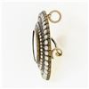 Image 5 : Antique Victorian 18k Gold Pearl & Black Enamel Oval Mourning Brooch Pin Pendant