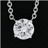 Image 7 : New 14K Gold.55 ctw Round Brilliant Diamond Solitaire Pendant w/ Adjustable Chai