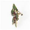 Image 5 : Antique Art Nouveau 10k Gold Diamond Seed Pearl Enamel Flower Petal Brooch Pin