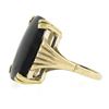 Image 5 : Vintage 9 ctw Yellow Gold 21.3x15.8mm Flat Cushion Black Agate Solitaire Ring