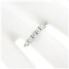 Image 3 : Antique 14k White Gold 0.60 ctw European Diamond Prong 5 Stone Wedding Band Ring