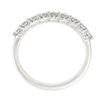 Image 7 : NEW 14K White Gold 0.36 ctw Round Diamond Center Shared Prong Wedding Band Ring