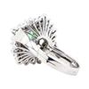 Image 3 : 2.84 ctw Emerald And Diamond Double Halo Ring - 14KT White Gold