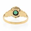 Image 5 : Antique Victorian 10k Rosy Yellow Gold Emerald & Seed Pearl w/ Scroll Work Ring