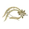 Image 4 : 18k Yellow Gold 0.70 ctw Round Brilliant Cut Diamond Open Work Floral Pin Brooch