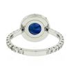 Image 7 : NEW Platinum 2.21 ctw GIA Ceylon Round Blue Sapphire Brilliant Diamond Halo Ring