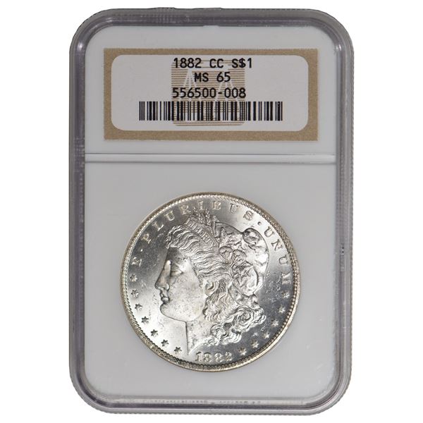 1882-CC $1 Morgan Silver Dollar NGC MS65