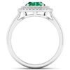 Image 4 : 14KT White Gold 1.53ct Zambian Emerald and Diamond Ring