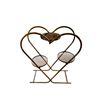 Image 1 : Vintage Brass Heart Shaped 3 Tier Display Stand