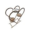 Image 2 : Vintage Brass Heart Shaped 3 Tier Display Stand
