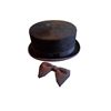 Image 2 : Vintage Brown Meyers Lexington KY Top Hat With Matching Bow Tie