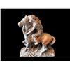 Image 1 : Vintage Clay Pottery First Nations On Horse Back Statue
