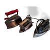 Image 1 : 3 Vintage Irons (2 Electric, 1 Coal): General Electric, Canadian Westinghouse, & Other