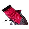 Image 2 : Custom Fur Ruffed Horse Blanket In Burgundy, Teal, Black Pattern (Medium Size 68-70" In Length)
