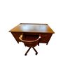 Image 2 : Vintage Wooden 5 Drawer Desk With Rolling Chair