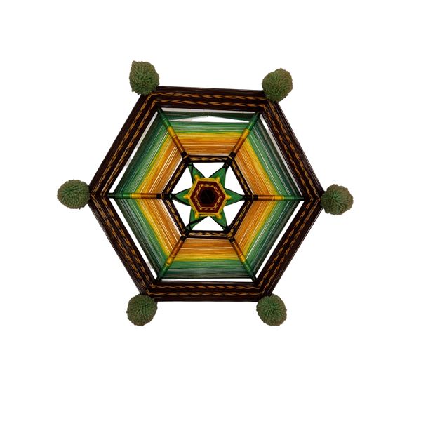 Vintage Hand Woven "Eye Of God" Wall Art