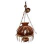 Image 1 : Vintage Hand Painted Hanging Oil Lamp Style Light Fixture