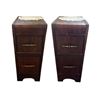 Image 1 : Pair Of Antique Deco Waterfall Side Tables
