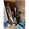 Image 2 : Variety Lot: Clothjing Rack, Welcome Signs, Fencing, Garden Tools, Planters, Rolling Dolley, & More