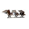 Image 1 : Antique #3 School Desk By The C.O. & S.F. Co LTd. 3 Seater