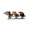 Image 2 : Antique #3 School Desk By The C.O. & S.F. Co LTd. 3 Seater
