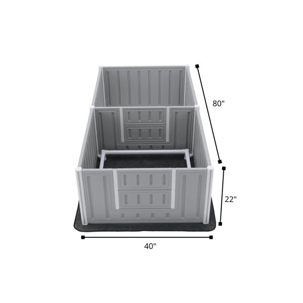Artemis Whelping Box Plus Pet Crate - $468.95 Retail Value - BNIB - Gray