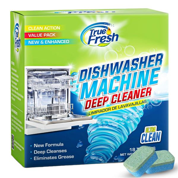 NEW 18 TRUE FRESH DISHWASHER MACHINE CLEANER