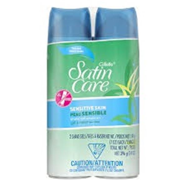 NEW 2 X 198G GILLETTE SATIN CARE SHAVE GEL