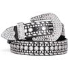 Image 1 : NEW 28-32 WESTERN RHINESTONE STUDDED LEATHER BELT