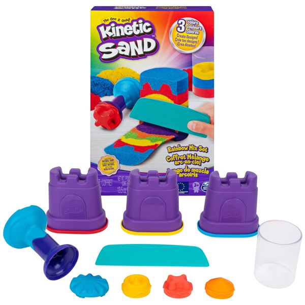 NEW 383G KINETIC SAND RAINBOW MIX SET