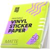 Image 1 : NEW 50 WHITE SHEETS VINYL STICKER PAPER