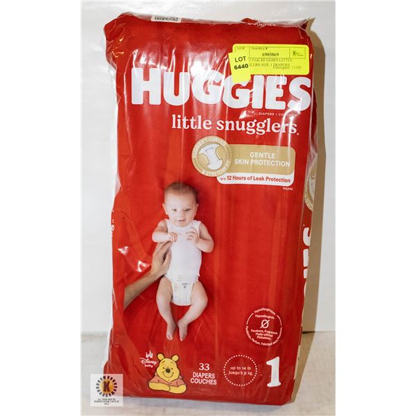 NEW 33 PAK HUGGIES LITTLE SNUGGLERS SIZE 1 DIAPERS