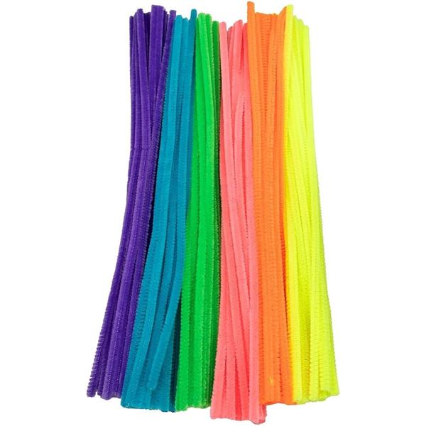 BRAND NEW 100 PACK NEON FUZZY STICKS