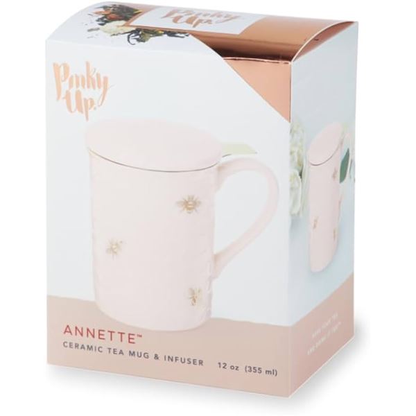 NEW 355ML PINKY UP ANNETTE CERAMIC TEA MUG