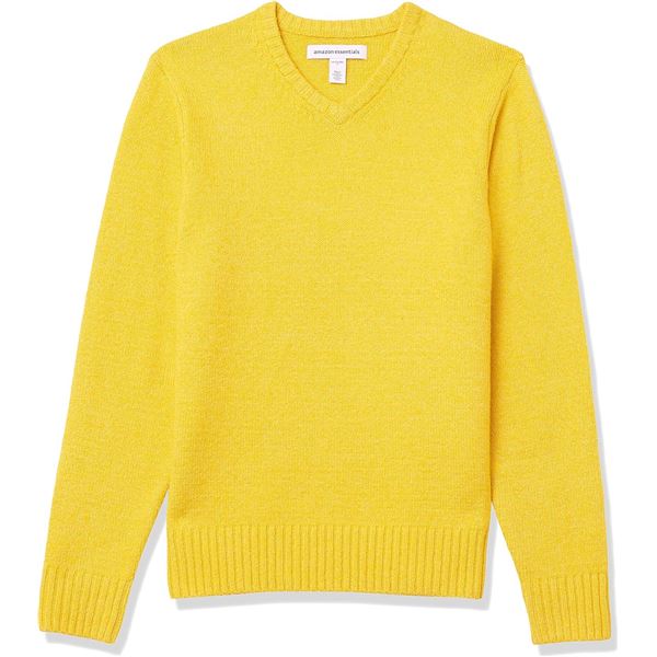 NEW AMAZON ESSENTIALS MEDIUM YELLOW SWEATER