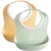 Image 1 : BRAND NEW SMALL BABY BIB 2 PACK POWDER YELLOWGREEN