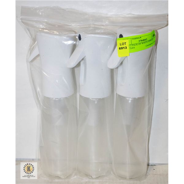 NEW 3 PACK OF WHITE SPRAY BOTTLES