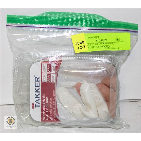 NEW 2 X 3 X 52MM TAKKER MULTI-PURPOSE HOOKS