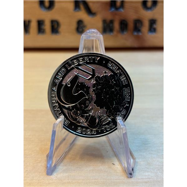 Lot 46-1) 1 oz Britannia and Liberty 2024 silver coin