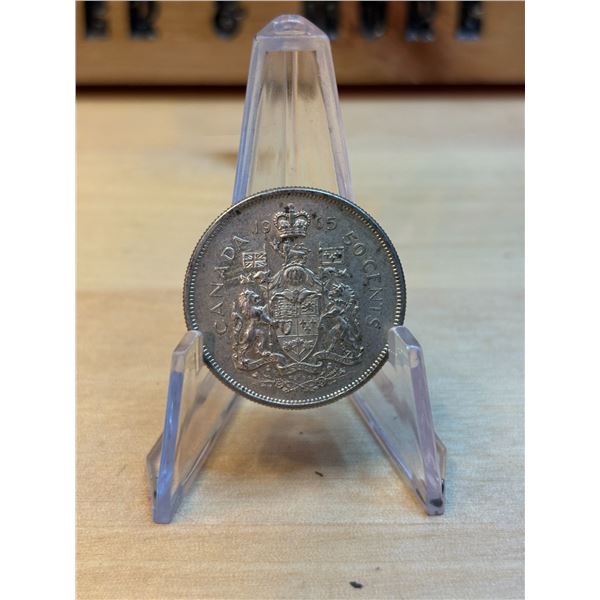 Lot 49-1) 50c Canadian coin 1965