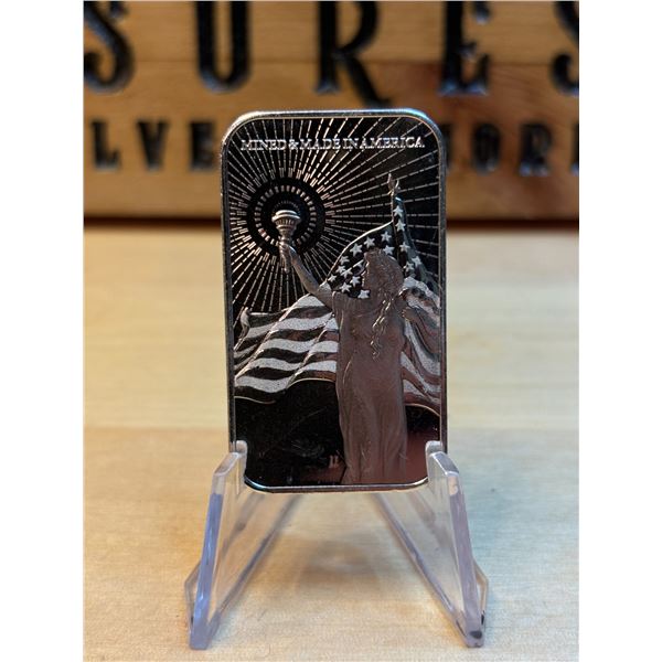 Lot 57-1) 1 oz Columbia Goddes Silver bar