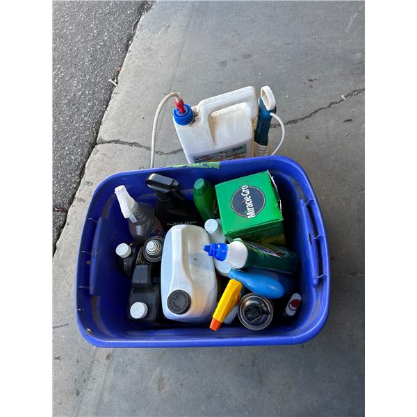 assorted garden and other fluids