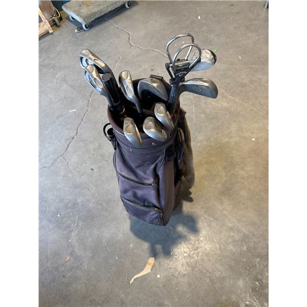 Golf clubs and bag