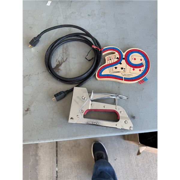Crib board  stapler, and wire