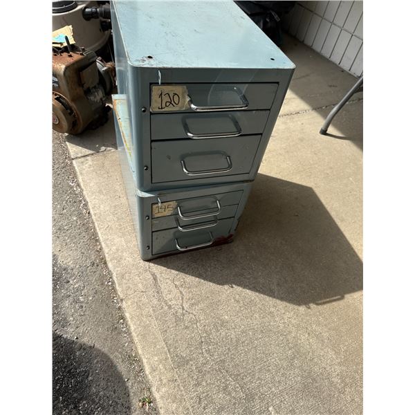 2 metal storage drawers