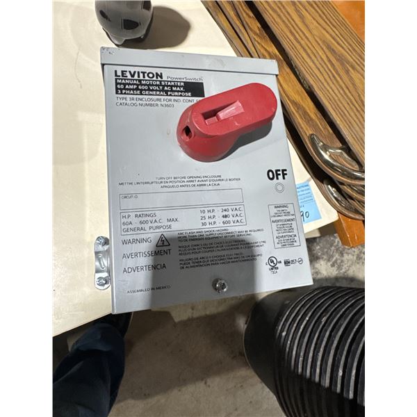 Manual motor starter 60 amp three phase general-purpose switch