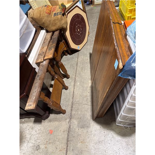 Antique table with extra leaves