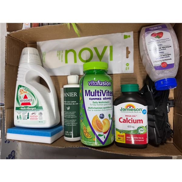Kitchen items/vitamins open