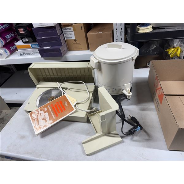 Meat Slicer and Coffee percolator